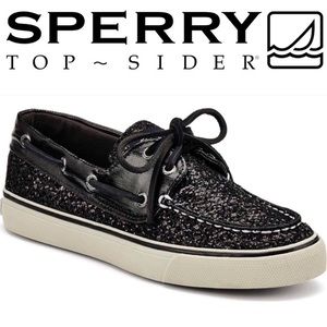 Sperry black glitter Top-Sider shoes